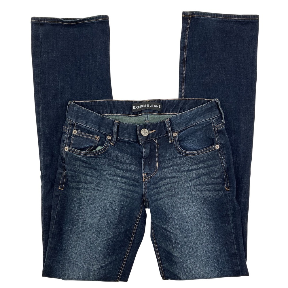 Express Women’s Boot Cut Jeans - Dark Indigo Blue